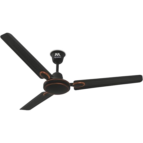 Rr Signature Morpheus Deco 1S 1200 Mm Ceiling Fan For Home|High Speed & High Air Flow | High Energy Efficient | 2 Year Warranty [Velvet Brown]