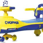Panda Baby Products Swing Car Chopper For Kids With Music & Horn Steering Light Rideons & Wagons Non Battery Operated Ride On(Yellow)