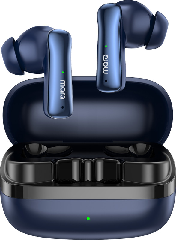 Marq By Flipkart Rhythm Q0824 30 Hours Playtime Type C Fast Charging Bluetooth Dual Mic Enc Bluetooth(Blue, True Wireless)