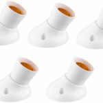Hansh Angle Holder Bulb Lamp Holder For Home Plastic Light Socket(Pack Of 5)