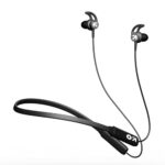 Goboult Audio Fxcharge Bluetooth Earphone With 32H Playtime, Dual Pairing Neckband, Zen™ Enc Mic, Type-C Fast Charging (5Mins=7.5Hrs), Biggest 14.2Mm Bass Driver Ipx5 Premium Silicone Neck Band(Black)