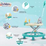 Odelee Musical Activity Walker With Parent Rod(Green, Beige)