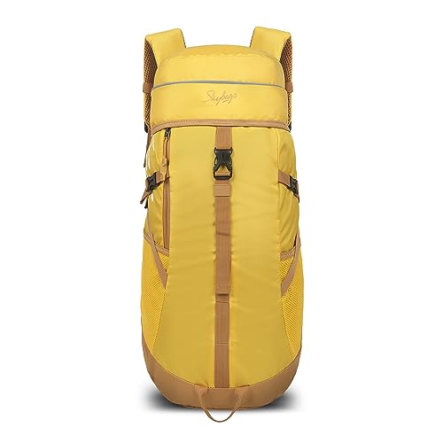 Skybags Mount 66Cm 45L Polyester Mustard 2 Compartment Rucksack With Raincover