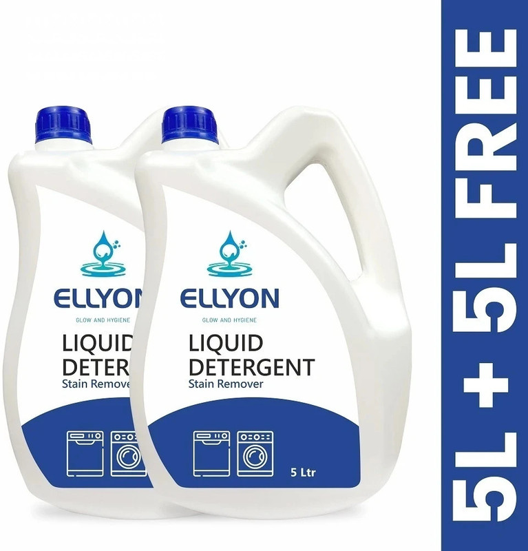 Ellyon Front & Top Load Fabric Liquid Detergent For Machine And Hand Wash Multi-Fragrance Liquid Detergent(2 X 5 L)