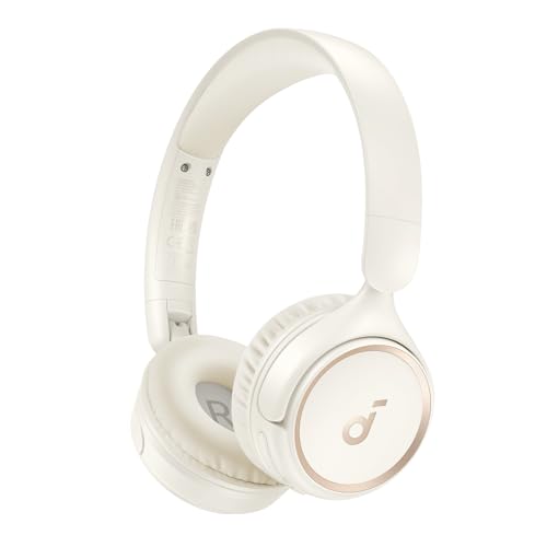 Soundcore By Anker H30I Wireless On-Ear Headphones, Foldable Design, Pure Bass, 70H Playtime, Bluetooth 5.3, Lightweight And Comfortable, App Connectivity, Multipoint Connection (White)