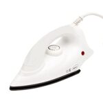 Pigeon 1000 Watts Dry Iron Greblon Dual Non Sick Sole Plate With German Coating Technology | 360 Cord Swivel | Thermal Safety Fuse | White