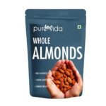 Purevida California Almonds 200Gm | Crunchy & Nutrient-Rich | High In Protein, Fiber, Vitamin E & Healthy Fats | Supports Brain & Heart Health | Gluten-Free | Ideal For Snacking, Baking & Cooking