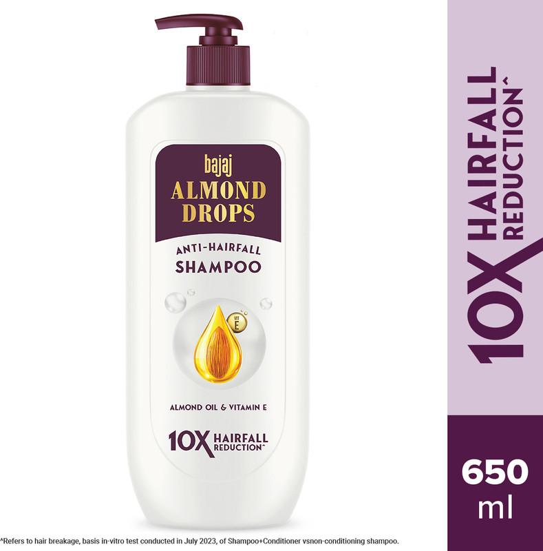 Bajaj Almond Drops Anti Hairfall Shampoo With Almond Oil & Vitamin E(650 Ml)