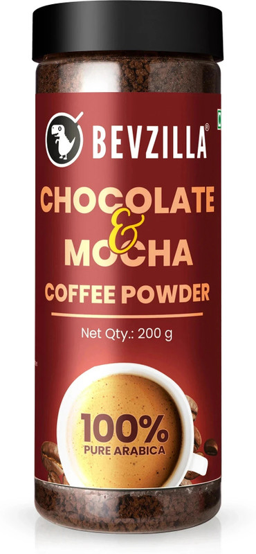Bevzilla 200 Gram Choclate & Mocha Instant Coffee Powder|Make 100 Cups|Hot & Cold Coffee Instant Coffee(200 G, Chocolate Flavoured)