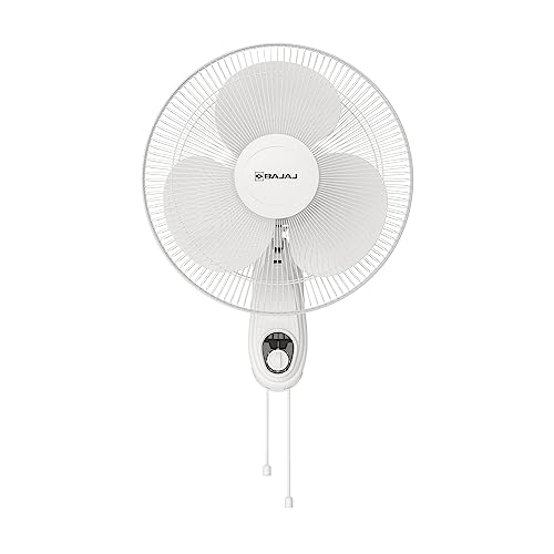 Bajaj Frore Neo 400 Mm Wall Mount Fan | Wall Fan For Kitchen & Home | Smooth Oscillation | 100% Copper Motor | High Air Delivery | 3-Speed Control | Rust Free | 2-Yrs Warranty 【White】