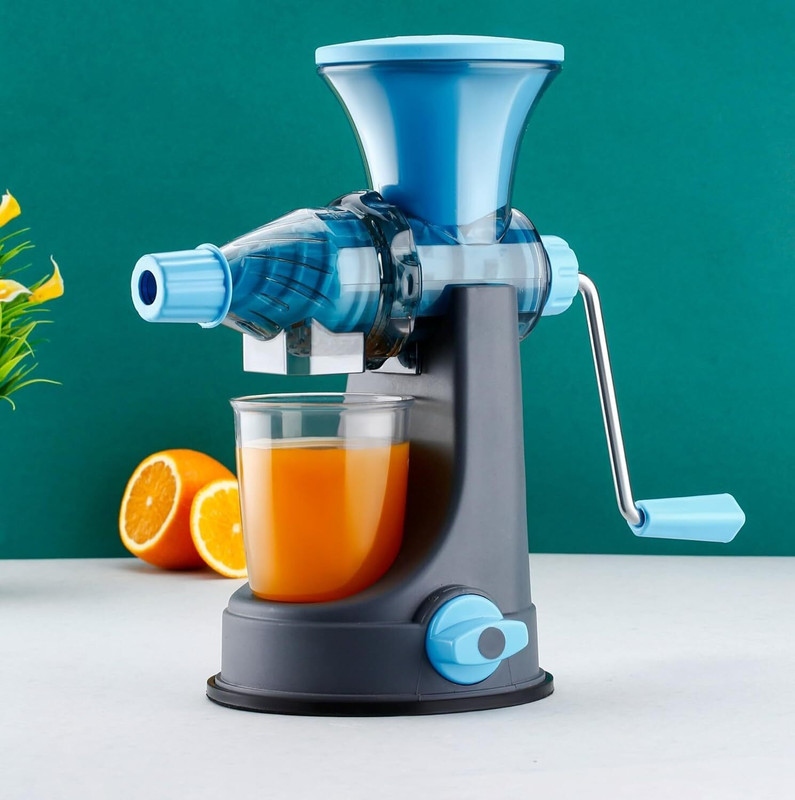 Flatkitch Plastic Carrot Juicer Hand Juicer(Blue)
