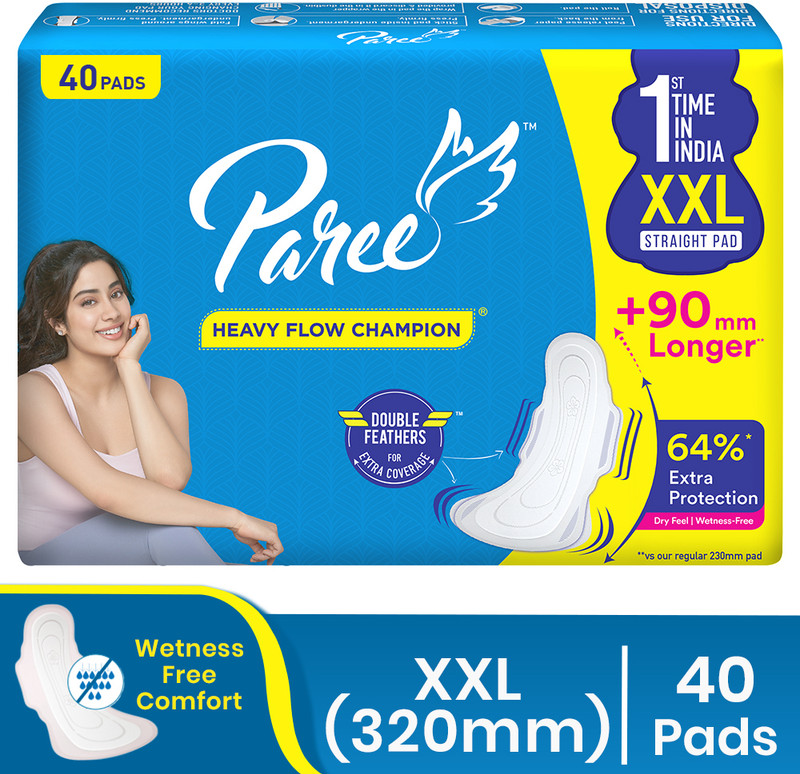 Paree Dry Feel Xxl Sanitary Pad(Pack Of 40)