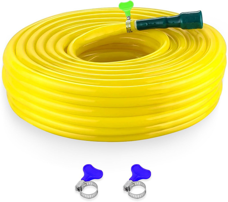 Cinagro 0.5 Inch With Tap Adapters & 3 Clamps Hose Pipe(1500 Cm)
