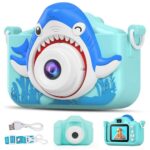 Zest 4 Toyz Kids Camera For Girls Hd 1080P 2.0 Screen Digital Camera For Kids Selfie Video Camera With Inbuilt Games Toy With Usb & Silicone Cover (Shark Design)