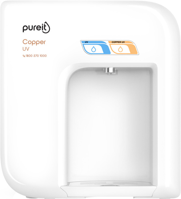 Pureit Copper Uv Water Purifier Suitable Only For Municipality Water Supply(White)