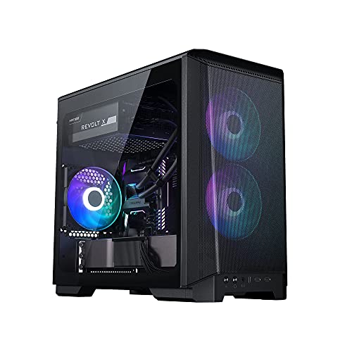 Phanteks Eclipse P200A Mini-Itx Tower Glass Computer Case/Gaming Cabinet – Black | Support Mini Itx, Mini Dtx | Pre-Installed 2 X 120 Mm D-Rgb Pwm Fans In Front – Ph-Ec200Atg_Dbk01