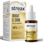 Streax Vitamin C Face Serum, 30 Ml | 10% Vitamin C | Dark Spots Reduction | Brighter Skin In 3 Days | Serum For Glowing Skin | Brightening Serum | Bright & Shine Face Serum