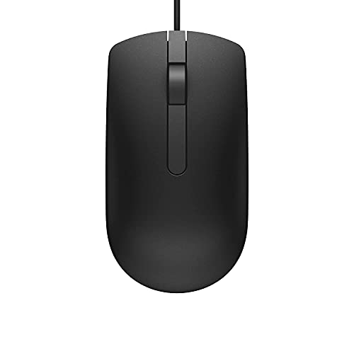 Dell Ms116 Wired Optical Mouse – High Precision 1000Dpi Sensor, Usb Connectivity, Ergonomic Ambidextrous Design, Smooth Scrolling, Ideal For Office & Home Use – Black