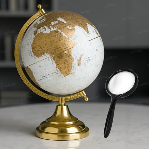 Zest 4 Toyz Educational World Globe For Study With Magnifying Glass | 8″ | Globe For Kids | Educational Learning Toy Globe | Perfect For Learning | Perfect For Kids