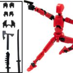 Bhootia Dummy 13 Action Figure | Build Yourself Diy | With Weapons (5.25Inches)(Red)