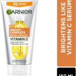 Garnier Vitamin C + Serum Cleanser For Instant Brightening | For All Skin Types | Face Wash(150 G)