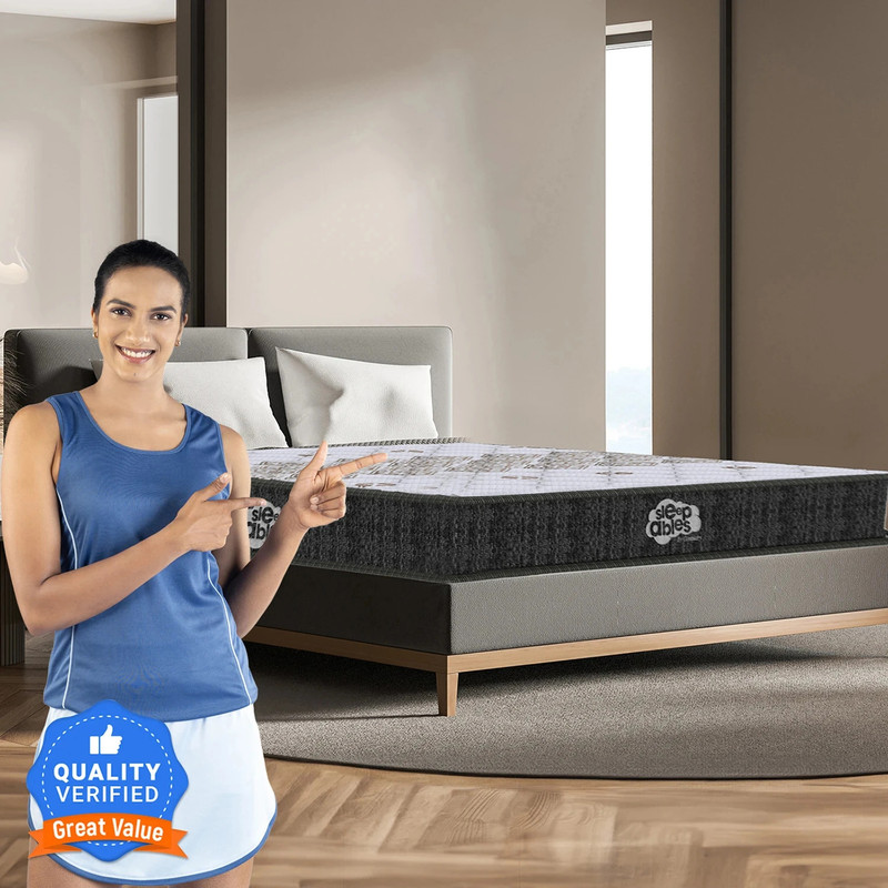 Centuary Mattresses Sleepables Ortho Pocketed Zero Partner Disturbance Plush Quilted 6 Inch Single Pocket Spring Mattress(L X W: 72 Inch X 36 Inch)