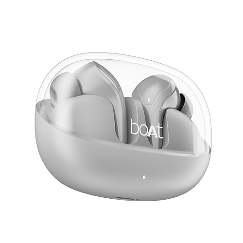 Boat Airdopes 311 Pro, 50H Battery, Fast Charge,Enx Tech, Transparent Lid, Low Latency,Stream Ad Free Music Via App Support, Bluetooth Earbuds, Tws Ear Buds Wireless Earphones With Mic (Space Grey)