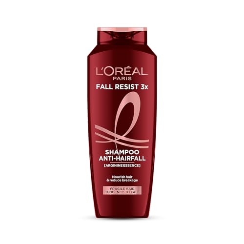 L’Oreal Paris Anti-Hair Fall Shampoo, Reinforcing & Nourishing For Hair Growth, For Thinning & Hair Loss, With Arginine Essence And Salicylic Acid, Fall Resist 3X, 340Ml