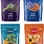 Farmley Premium Seeds 800G, Combo Pack Of 4(Each 200G) Chia Seeds, Brown Flax Seeds, Pumpkin Seeds, Sunflower Seeds(4 X 200 G)