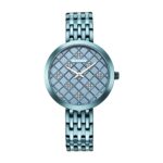 Titan Quartz Analog Blue Dial Stainless Steel Strap Watch For Women-Ns95163Qm02