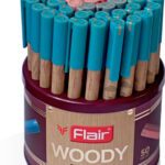 Flair Woody 0.7 Mm Stand | Attractive Woody Design | Smooth Ink Flow System Ball Pen(Pack Of 50, Ink Color – Blue, Black, Red)