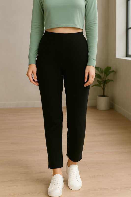 Dollar Missy Straight Fit Women Black Trousers