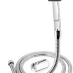 Prestige Square Hand Shower Telephonic With 1Mtr Ss Shower Tube And Wall Hook Shower Head Wall Mount Shower Head