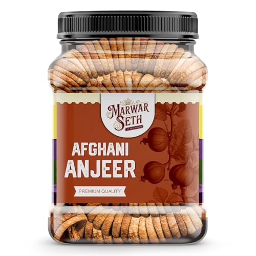Marwar Seth Naturally Dried Premium Anjeer 1000Gm | Soft Juicy Figs Dry Fruit | No Added Sugar | Rich Source Of Fiber | Low In Fat | Healthy Snack Jar Pack