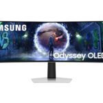 Samsung 49″ (124.4Cm) Odyssey Oled G9 Curved Gaming Monitor|Dual Qhd 5120 X 1440|240Hz|0.03Ms|Dci 99%|Oled Safeguard|Freesync Premium Pro|G-Sync|Quantum Dot|Hdr10+ Gaming|Has|Ls49Dg930Swxxl|Silver