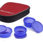 Signoraware Plastic Sleek Lunch With Bag, Violet