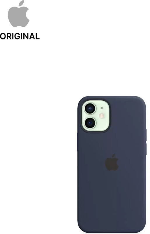 Apple Back Cover For Apple Iphone 12 Mini(Deep Navy, Silicon)