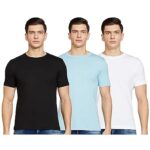 Amazon Brand – Symbol Men’S Solid Regular T-Shirt (Ss20Symtee41-I_White,Skyblue,Black_S)