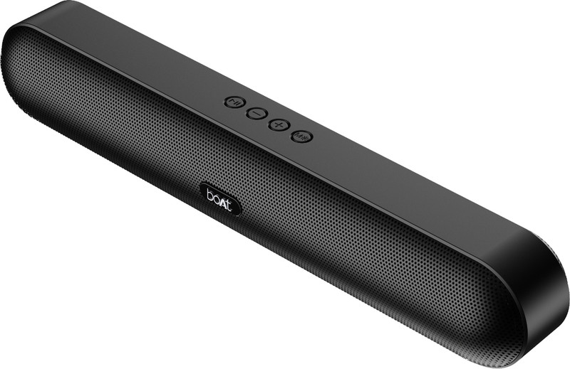 Boat Aavante Bar 480/490, Free Music On Jiosaavn, 7H Battery, Dual Full Range Drivers 10 W Bluetooth Soundbar(Black, 2.0 Channel)
