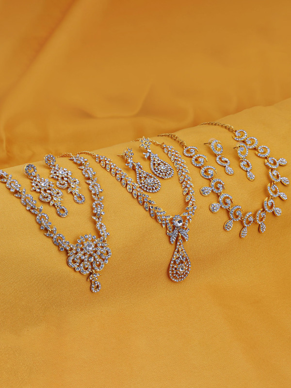 Sukkhi Alloy Gold-Plated Gold Jewellery Set(Pack Of 9)