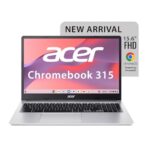 Acer Chromebook, Intel Celeron N4500, 8Gb Ram, 128Gb Emmc, Full Hd Led Backlit Tft Lcd 15.6″/39.6 Cm, Chrome Os, Silver, 1.6 Kg, Cb315-4H, Intel Graphics, Wifi 6 Laptop