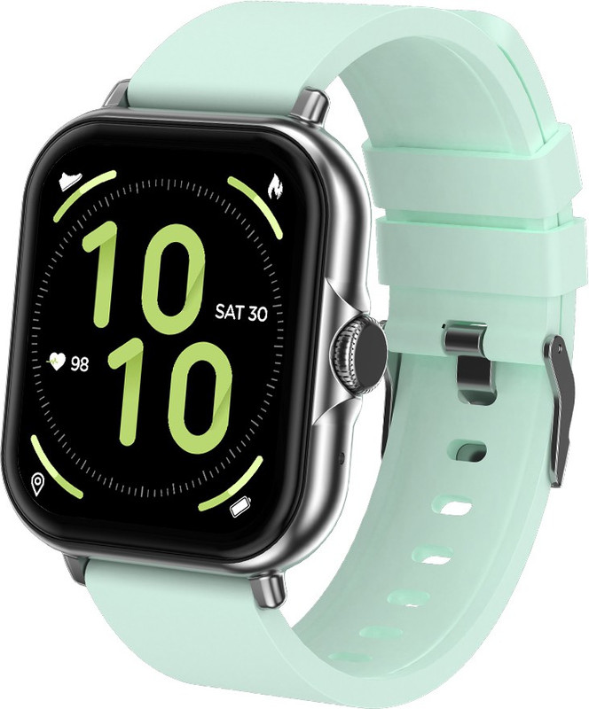 Pebble Spark Ace 1.85 Large Hd Display, Health Suite, 100+ Watch Faces, 7 Days Battery Smartwatch(Green Strap, Free Size)