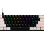 Gamdias Aura Gk2 Black & White | Full-Size Wired Mechanical Keyboard | Tactile Mechanical Switches | Multi-Colour Backlit Switches | 10 Built-In Hot Keys | 50 Million Switch Lifecycle | Usb-A