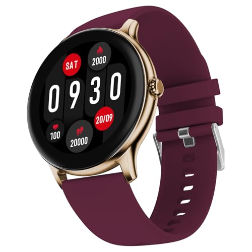 Fire-Boltt Phoenix Pro Smart Watch 1.39 Inch Bluetooth Calling, Ai Voice Assistant, Metal Body With 120+ Sports Modes, Spo2, Heart Rate Monitoring (Burgandy)