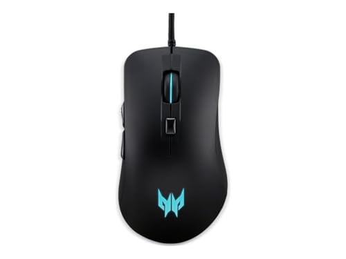 Acer Predator Cestus 310 Wired Gaming Mouse (Pixart 3519 Sensor/4200 Dpi/6 Buttons/4 Colored Led Breath Light Backlit In Scroll Wheel/Black)