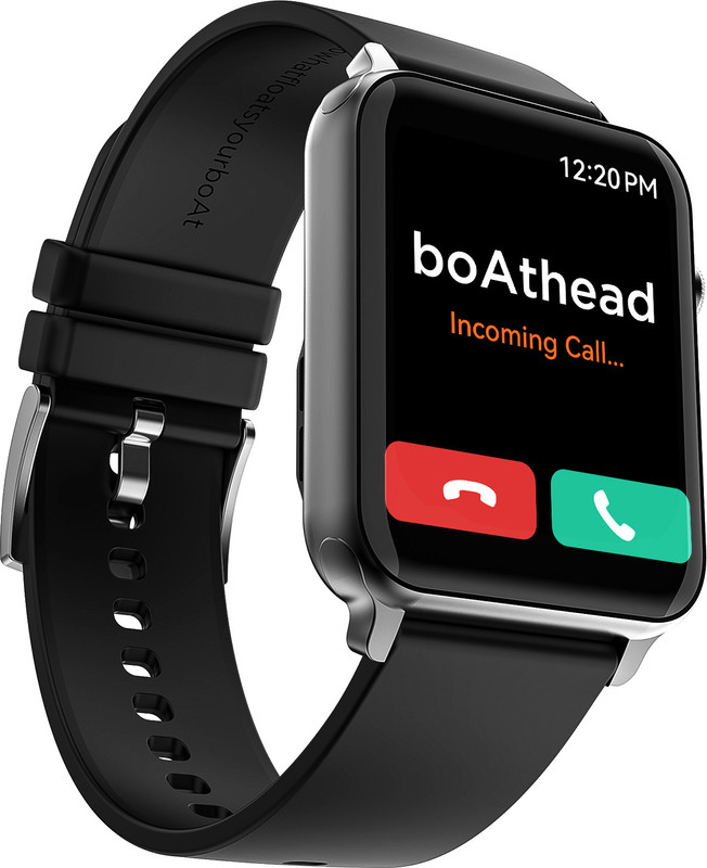 Boat Storm Call W/ 4.29 Cm(1.69″), Bt Calling & 550 Nits Brightness Smartwatch(Bold Black Strap, Free Size)
