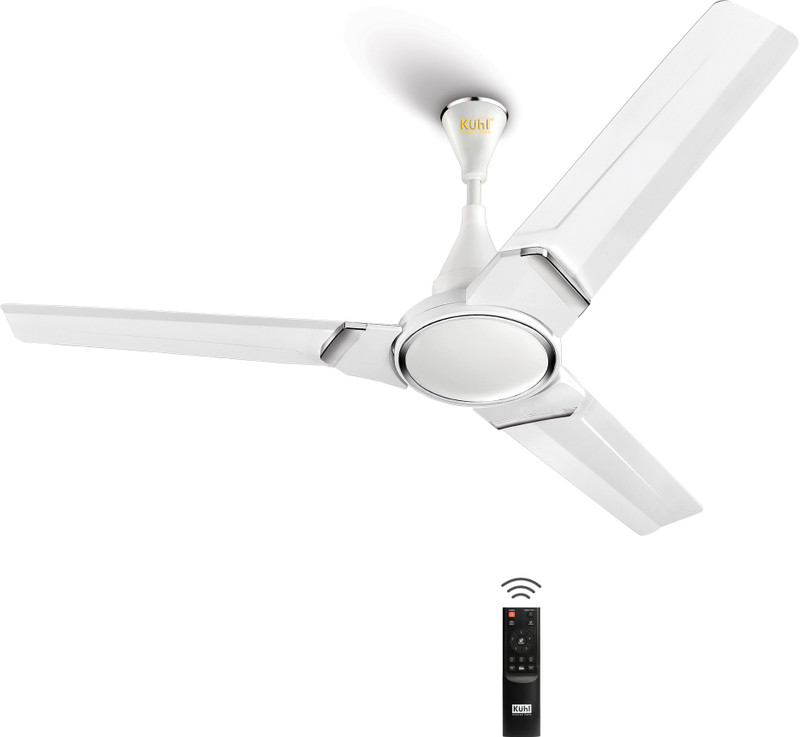 Kuhl Prima A3 Bldc Ceiling Fan With 5 Year Warranty Bldc Motor With Remote 1200 Mm Ceiling Fan(5 Star | White | Pack Of 1)