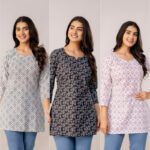 Ss1Creation Women Printed Straight Kurta(Grey, Black, Maroon)