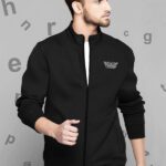 Tripr Printed Round Neck Casual Men Black Sweater