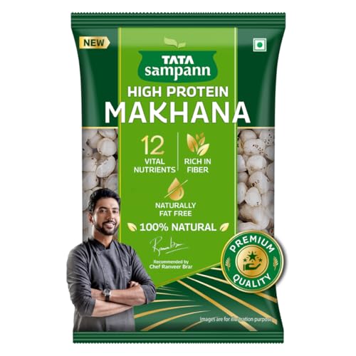 Tata Sampann High Protein Makhana (Foxnut) 200 G, Phool Makhana For Prasadam, Healthy Snacking, Fasting